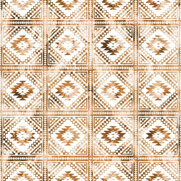 Modèle Kilim Ikat Géométrique Avec Texture Grunge — Photo