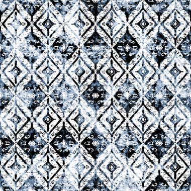 Grunge desenli Geometrik kilim ikat deseni