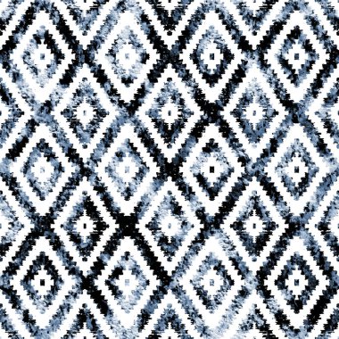 Grunge desenli Geometrik kilim ikat deseni