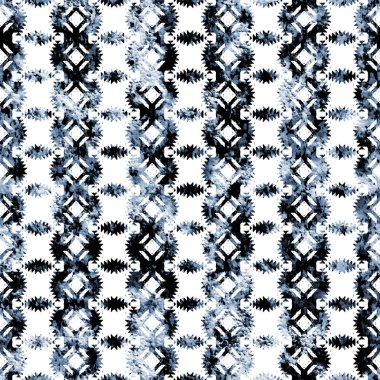 Grunge desenli Geometrik kilim ikat deseni