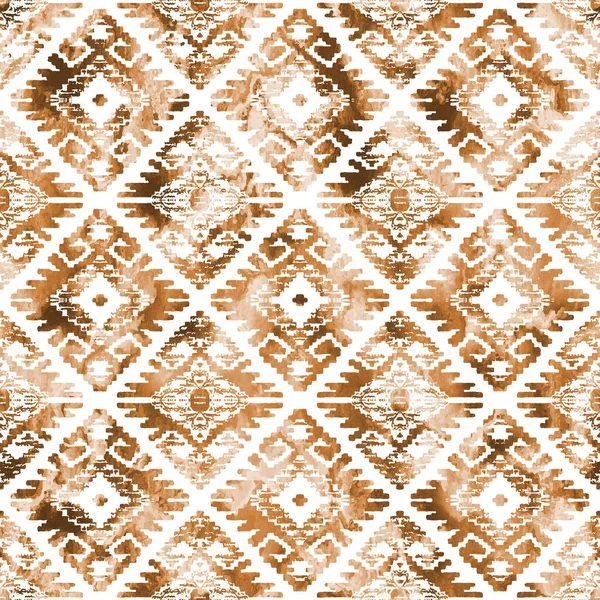 Geometrikus Kemence Ikat Minta Grunge Textúrával — Stock Fotó