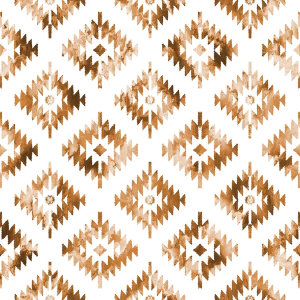 Geometrický Kilim Ikat Vzor Grunge Texturou — Stock fotografie