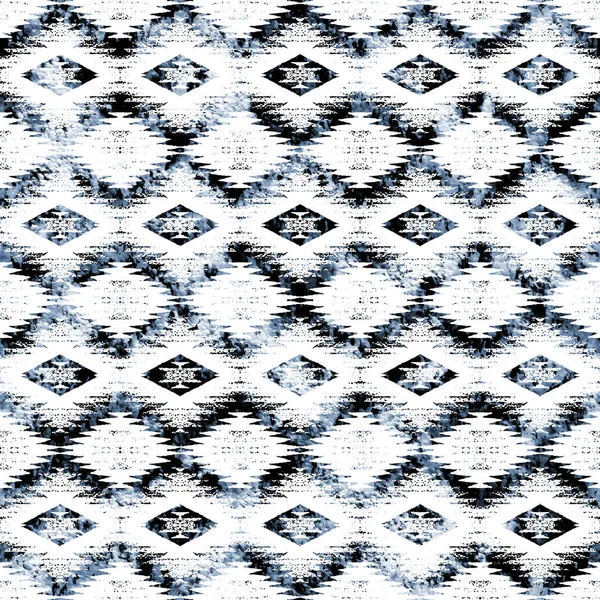 Geometrische Kelim Ikat Patroon Met Grunge Textuur — Stockfoto