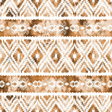 Grunge desenli Geometrik kilim ikat deseni