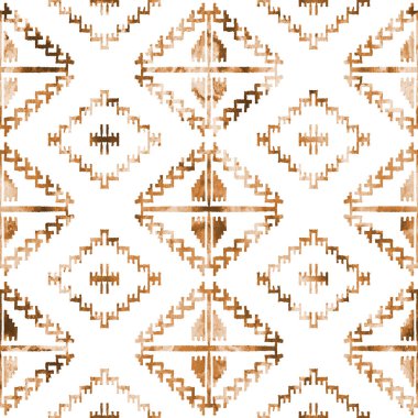 Grunge desenli Geometrik kilim ikat deseni