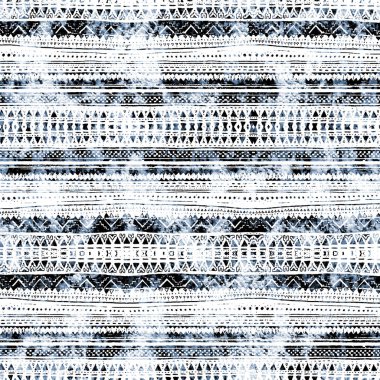 Grunge desenli Geometrik kilim ikat deseni