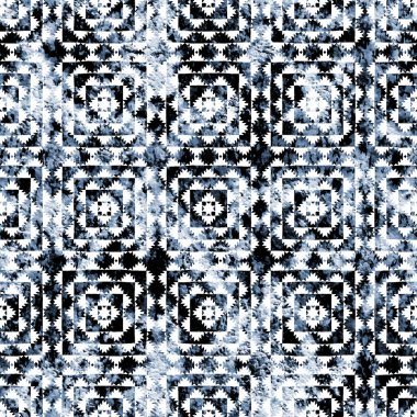 Grunge desenli Geometrik kilim ikat deseni