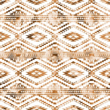 Grunge desenli Geometrik kilim ikat deseni