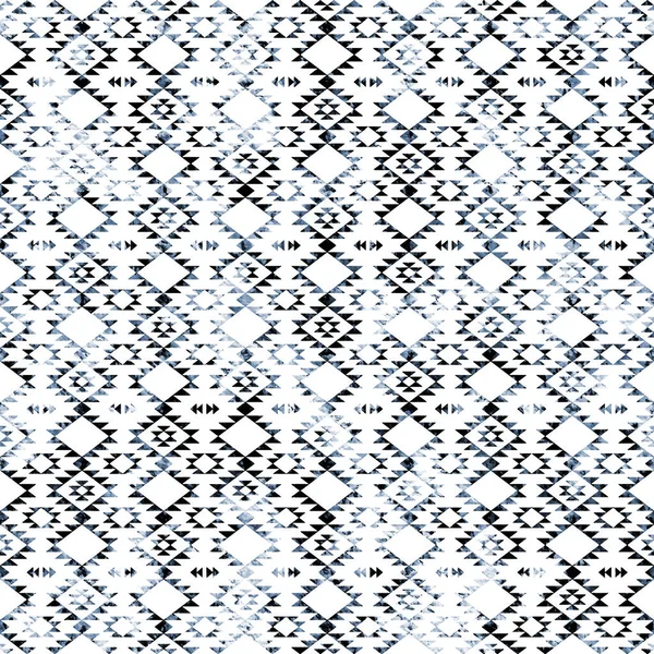 Patrón Kilim Ikat Geométrico Con Textura Grunge —  Fotos de Stock