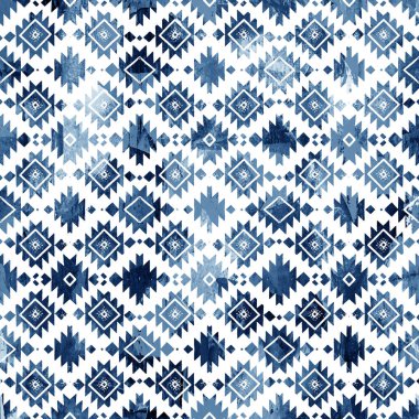 Grunge desenli Geometrik kilim ikat deseni