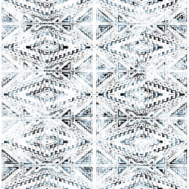 Grunge desenli Geometrik kilim ikat deseni