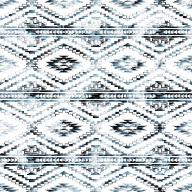 Grunge desenli Geometrik kilim ikat deseni