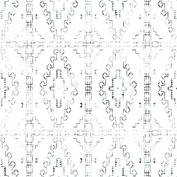 Patrón Kilim Ikat Geométrico Con Textura Grunge — Foto de Stock