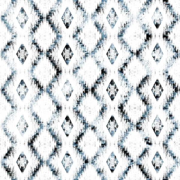 Patrón Kilim Ikat Geométrico Con Textura Grunge — Foto de Stock