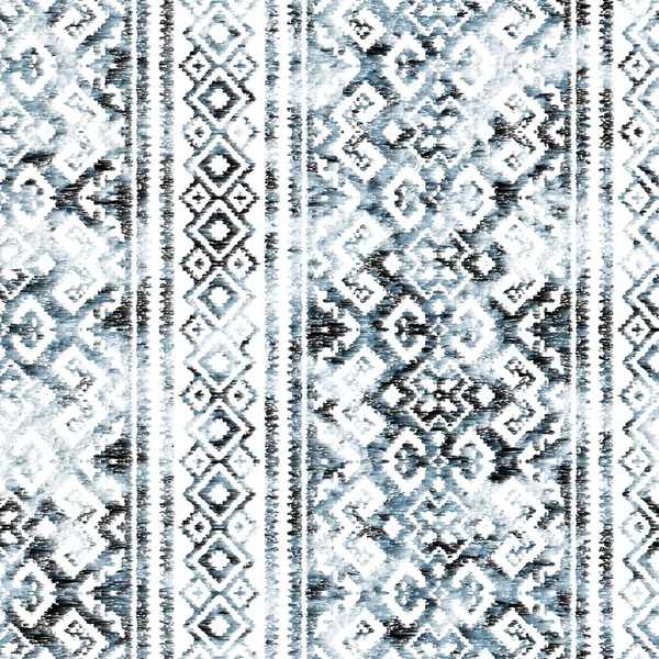 Padrão Geométrico Kilim Ikat Com Textura Grunge — Fotografia de Stock