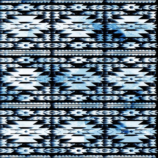 Geometryczny Wzór Kilim Ikat Teksturą Grunge — Zdjęcie stockowe
