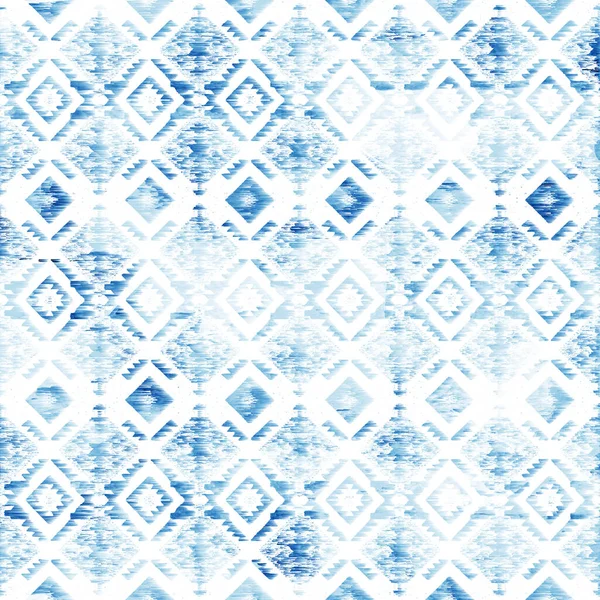 Geometrikus Kemence Ikat Minta Grunge Textúrával — Stock Fotó