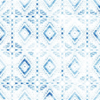 Grunge desenli Geometrik kilim ikat deseni