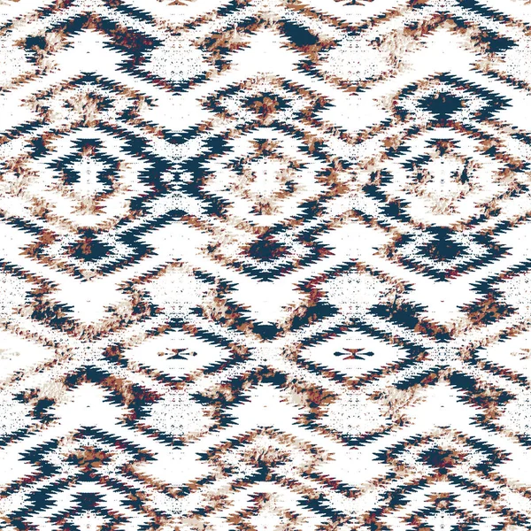 Γεωμετρικό Μοτίβο Kilim Ikat Υφή Grunge — Φωτογραφία Αρχείου