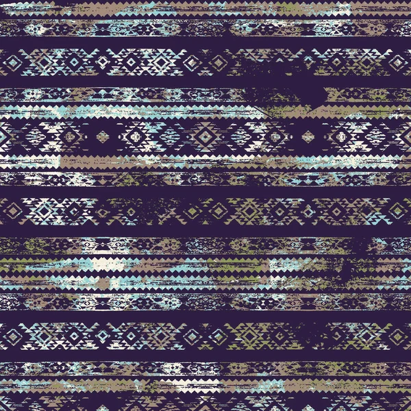 Padrão Geométrico Kilim Ikat Com Textura Grunge — Fotografia de Stock