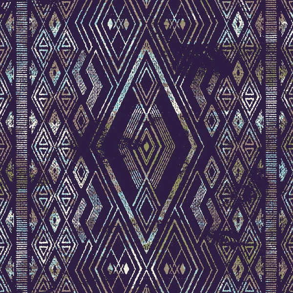 Grunge Desenli Geometrik Kilim Ikat Deseni — Stok fotoğraf