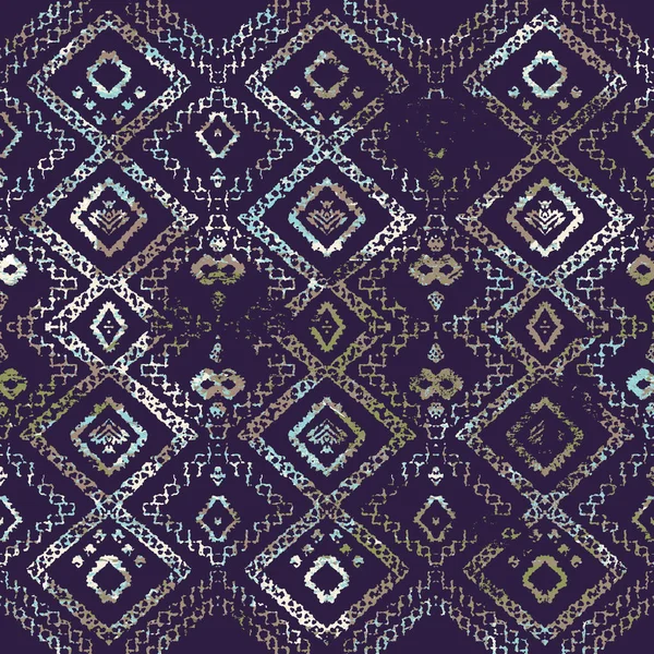 Geometrische Kelim Ikat Patroon Met Grunge Textuur — Stockfoto