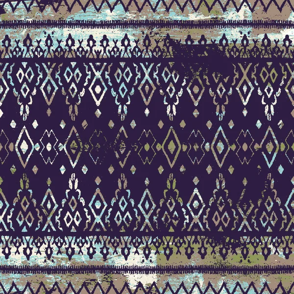 Patrón Kilim Ikat Geométrico Con Textura Grunge —  Fotos de Stock