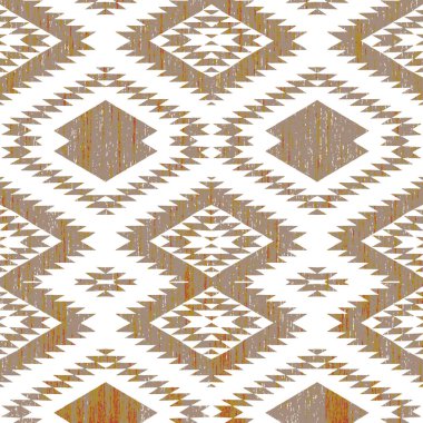 Grunge desenli Geometrik kilim ikat deseni