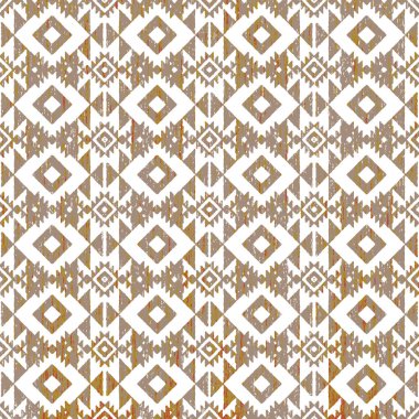 Grunge desenli Geometrik kilim ikat deseni