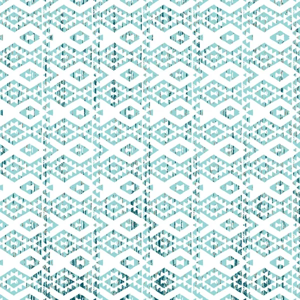 Padrão Geométrico Kilim Ikat Com Textura Grunge — Fotografia de Stock