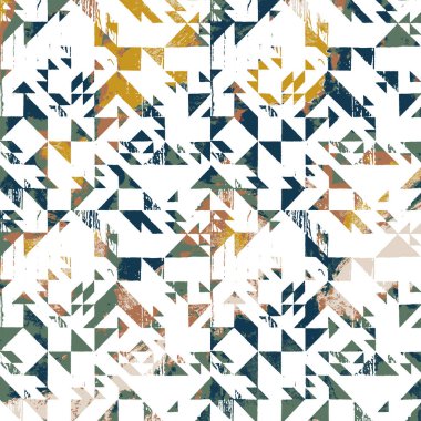 Grunge desenli Geometrik kilim ikat deseni