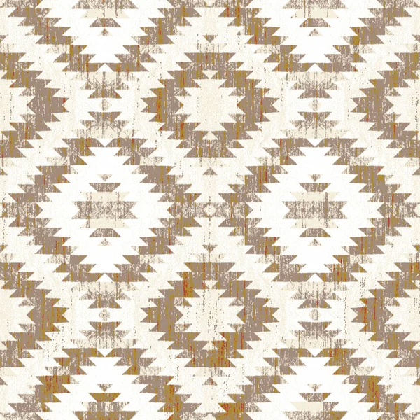 Padrão Geométrico Kilim Ikat Com Textura Grunge — Fotografia de Stock