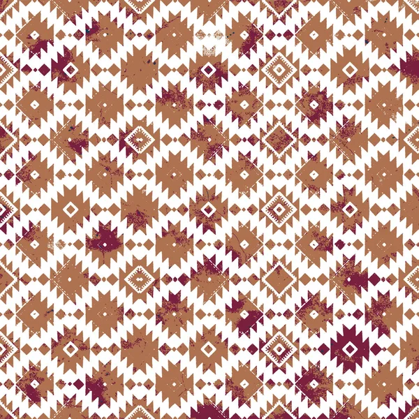 Geometrický Kilim Ikat Vzor Grunge Texturou — Stock fotografie