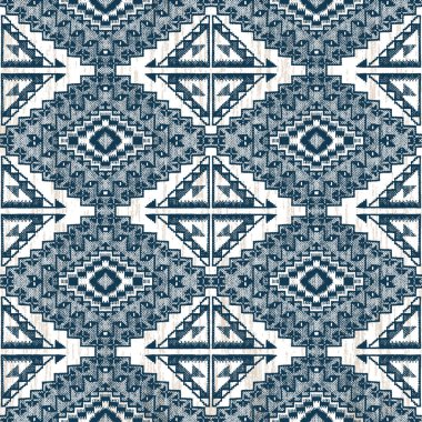 Grunge desenli Geometrik kilim ikat deseni