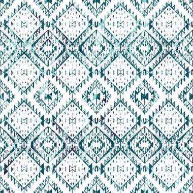 Grunge desenli Geometrik kilim ikat deseni