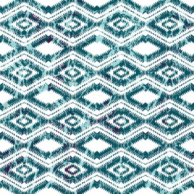 Grunge desenli Geometrik kilim ikat deseni