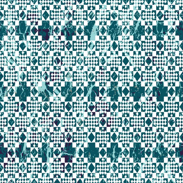 Geometrický Kilim Ikat Vzor Grunge Texturou — Stock fotografie