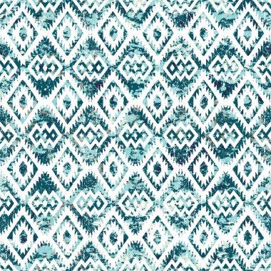 Grunge desenli Geometrik kilim ikat deseni