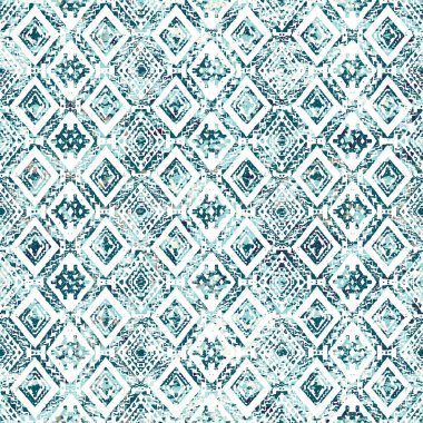 Grunge desenli Geometrik kilim ikat deseni