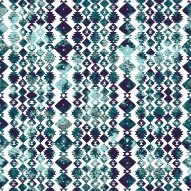 Grunge desenli Geometrik kilim ikat deseni