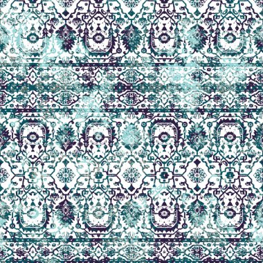 Grunge desenli Geometrik kilim ikat deseni