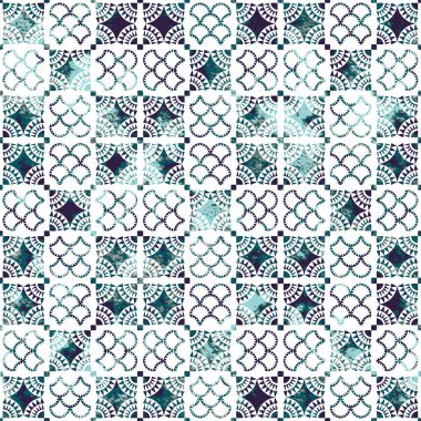 Grunge desenli Geometrik kilim ikat deseni