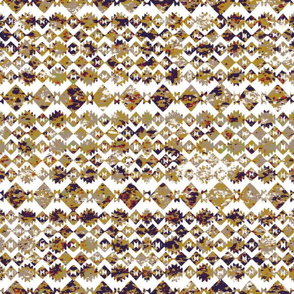 Modello Kilim Ikat Geometrico Con Texture Grunge — Foto Stock