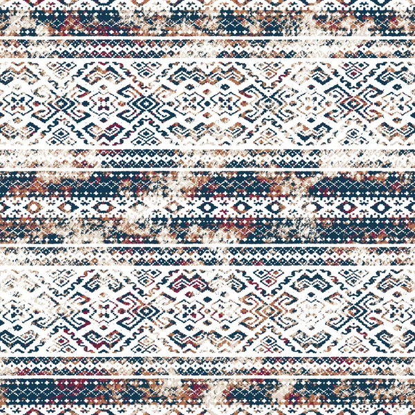 Grunge desenli Geometrik kilim ikat deseni