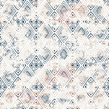 Grunge desenli Geometrik kilim ikat deseni