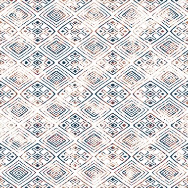 Grunge desenli Geometrik kilim ikat deseni