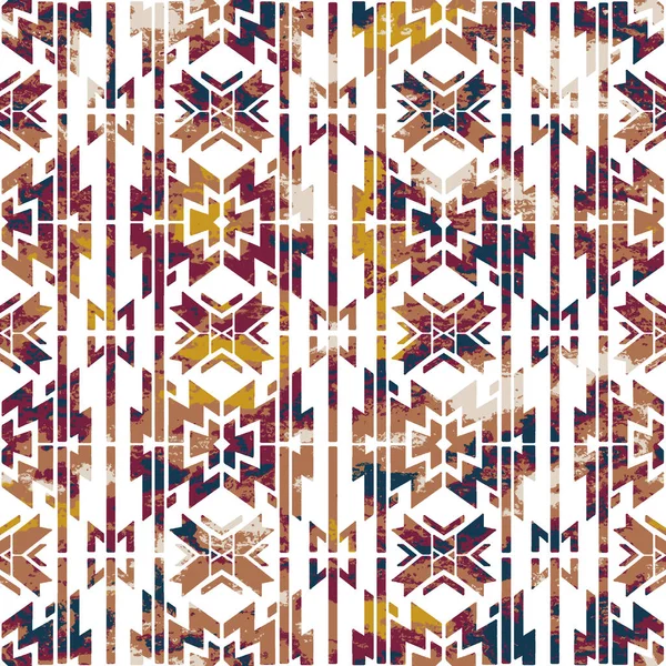 Patrón Kilim Ikat Geométrico Con Textura Grunge —  Fotos de Stock