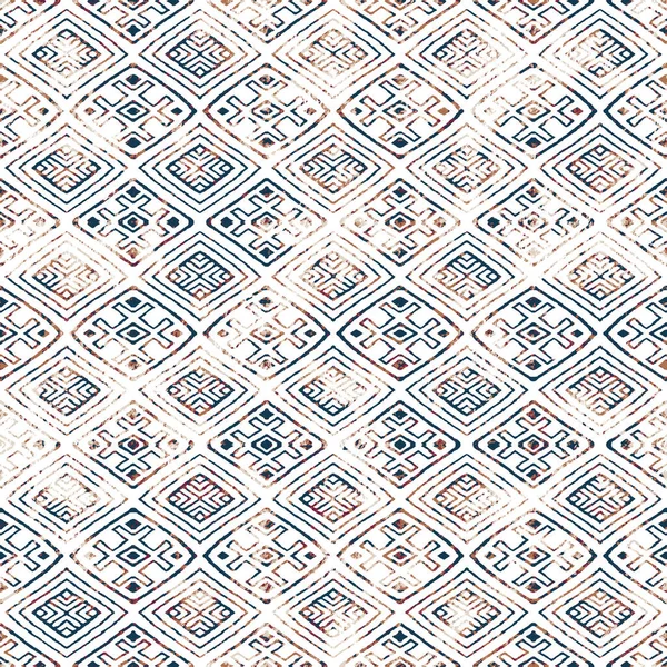 Modello Kilim Ikat Geometrico Con Texture Grunge — Foto Stock