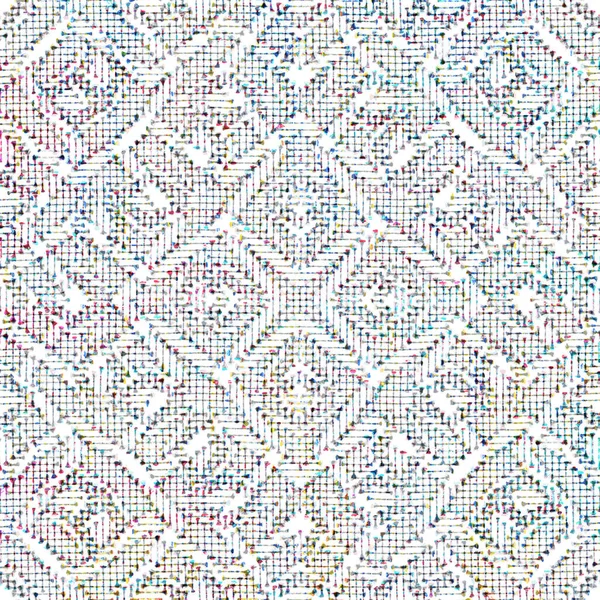 Patrón Kilim Ikat Circular Geométrico Con Textura Grunge — Foto de Stock