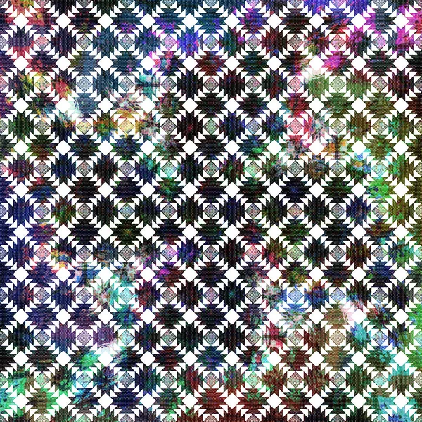 Geometric Circular Kilim Ikat Pattern Grunge Texture — Stock Photo, Image